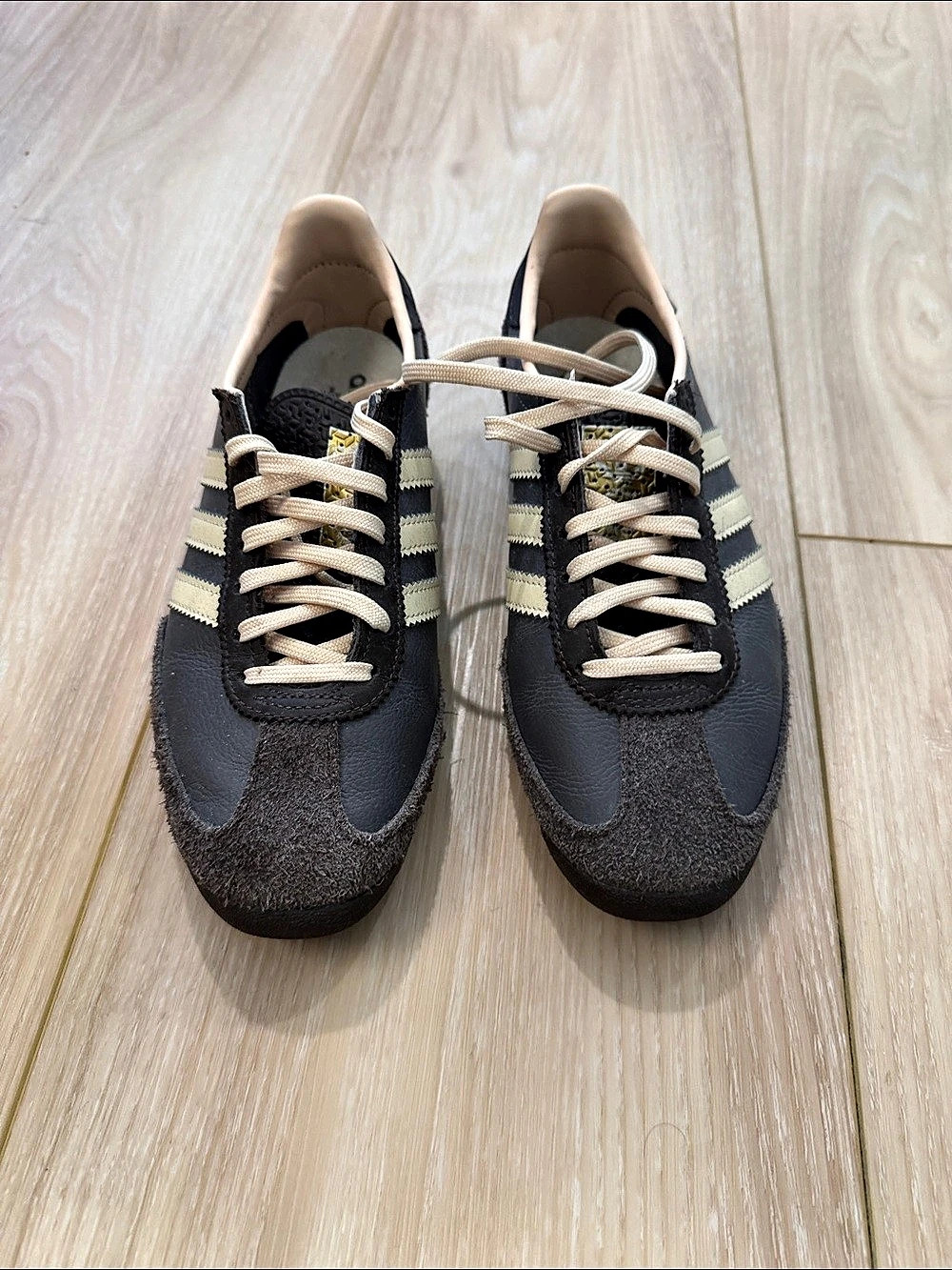 adidas SL 72 OG Charcoal Brown Sneakers in Brown & Light Peach/Pink